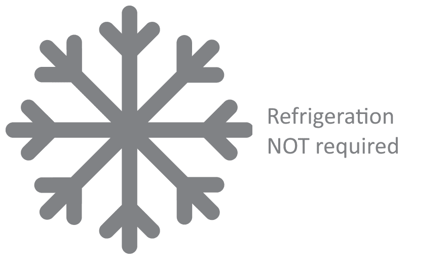 Refrigeration NOT required